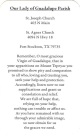 OLG prayer card from Fort Stockton, 2022