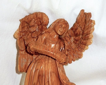 The Holy Angel wooden sculpture from Jerusalem